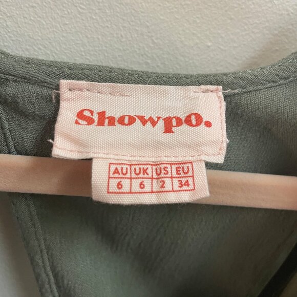 XS/S Showpo Olive Green Crop Top - Picture 4 of 4